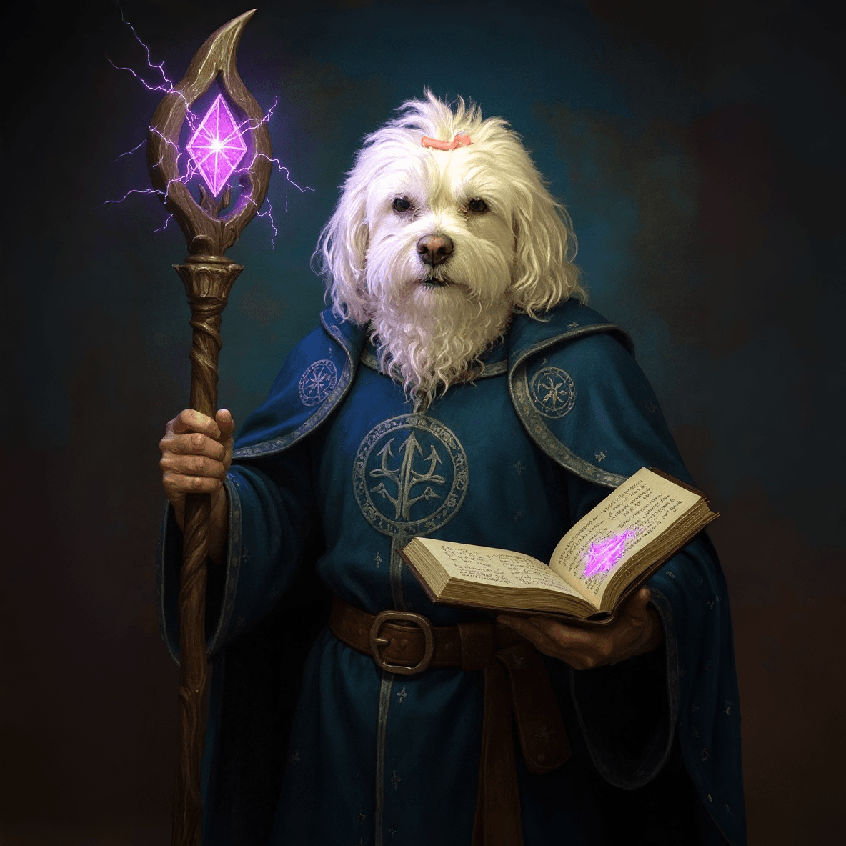Dog as DnD Wizard